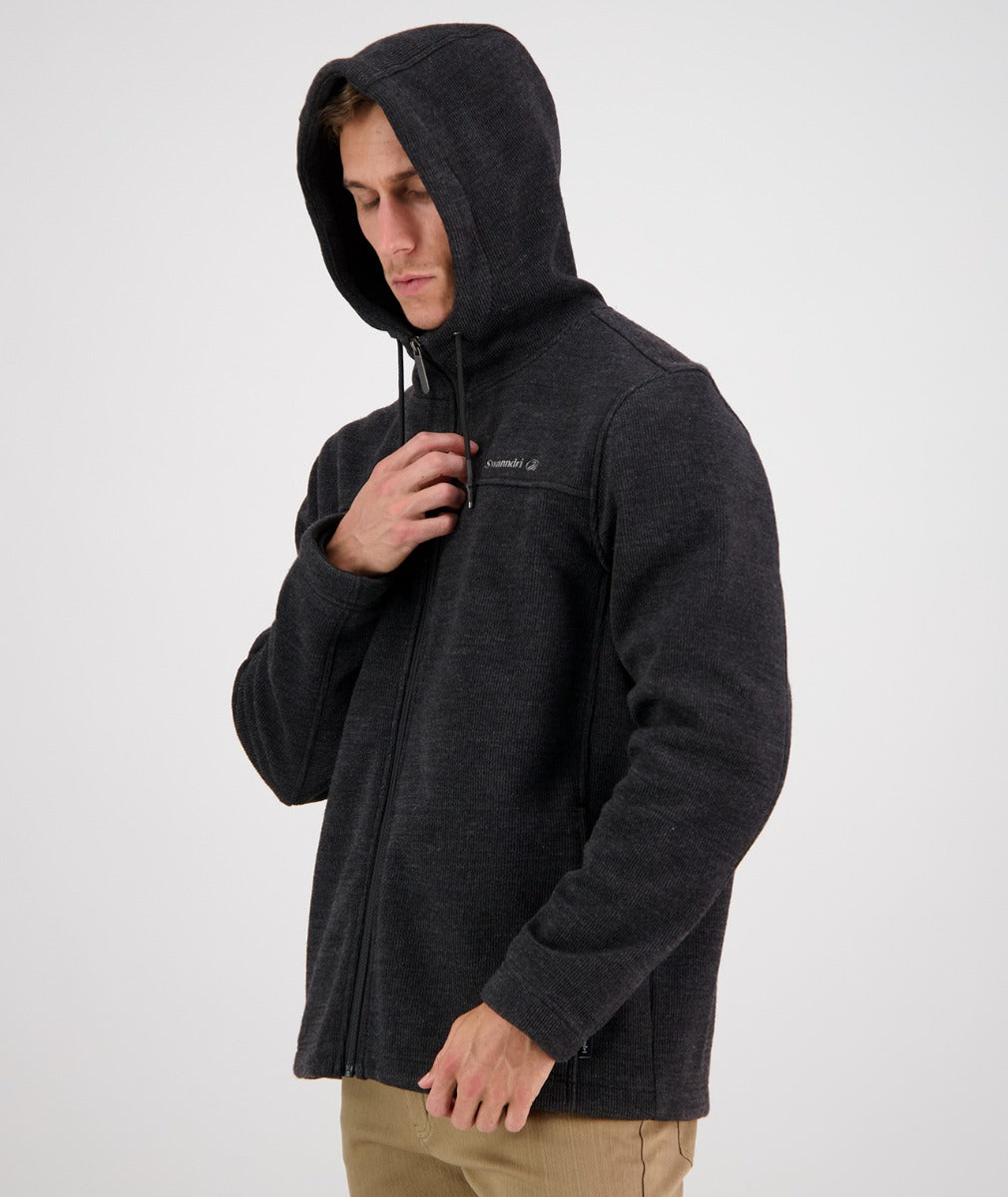 Swanndri Men's Rifleman Wool Blend Hoodie - Charcoal