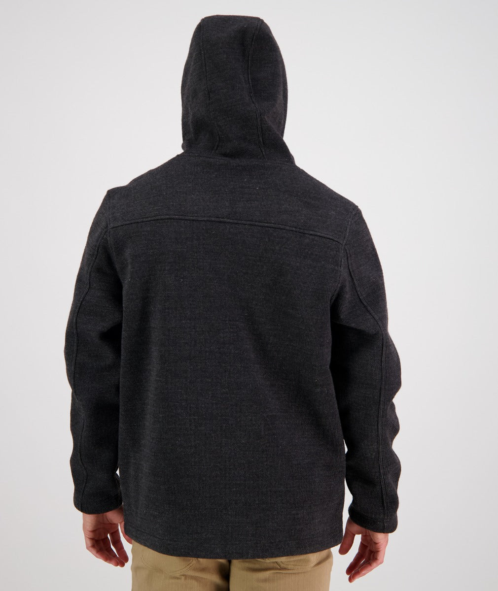 Swanndri Men's Rifleman Wool Blend Hoodie - Charcoal