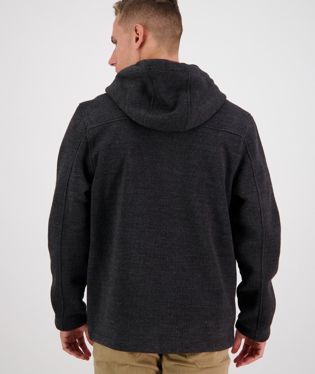 Swanndri Men's Rifleman Wool Blend Hoodie - Charcoal