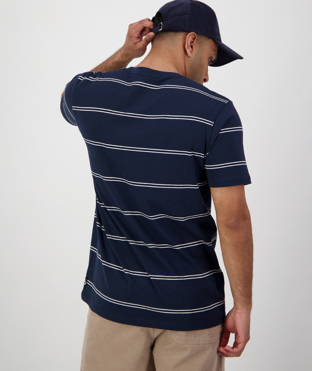 Swanndri Men's Wakefield Stripe Tee Shirt (Navy) - CLEARANCE