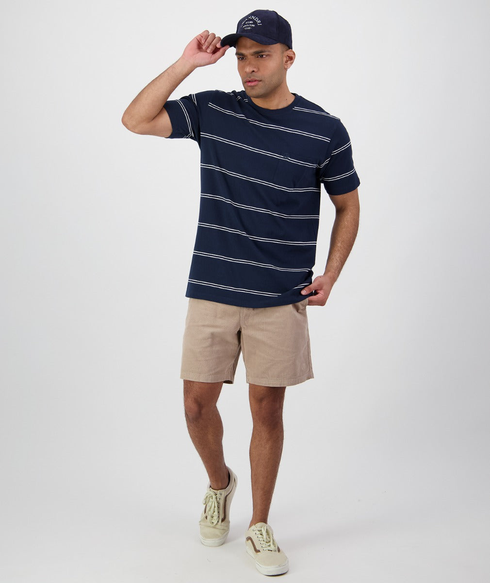 Swanndri Men's Wakefield Stripe Tee Shirt (Navy) - CLEARANCE