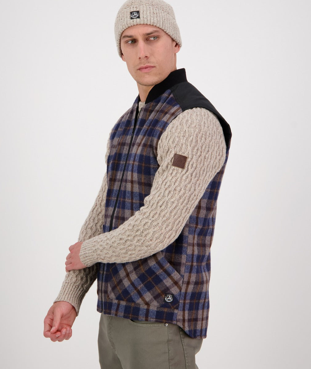 Swanndri Men's West Melton Wool Vest (Trail Check)