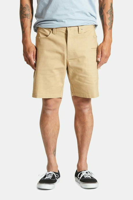 Brixton Mens Buidlers Carpenter Stretch Short - Sand