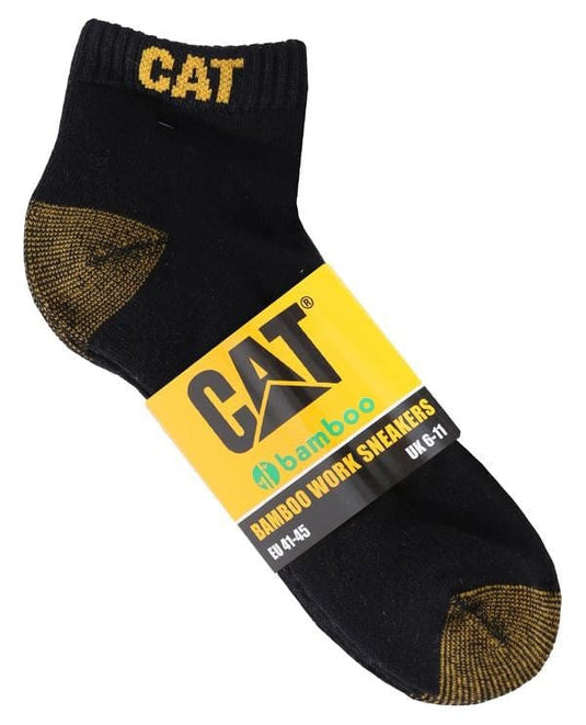 CAT BAMBOO WORK SNEAKER SOCK - 5 PACK