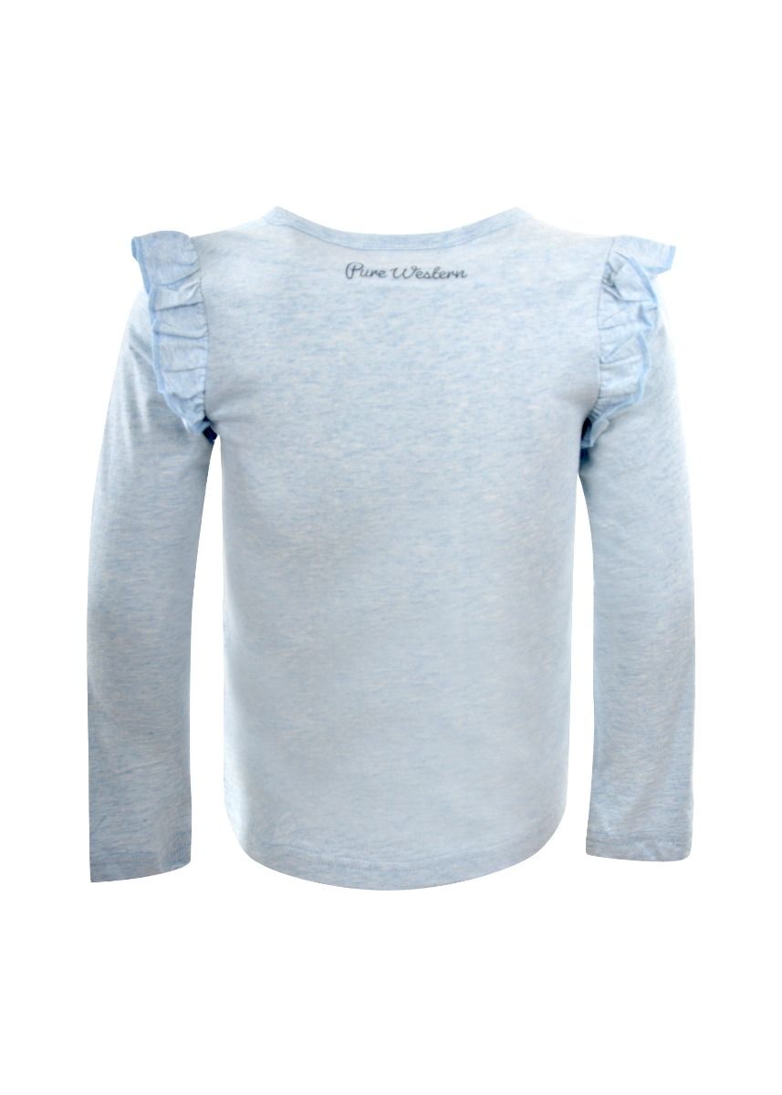 PURE WESTERN GIRLS GRACE FRILL TEE - FINAL SALE, NO RETURN OR EXCHANGE