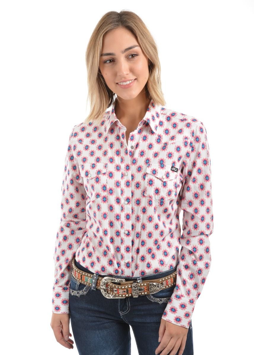 Pure Western Women's Karina Print Long Sleeve Shirt