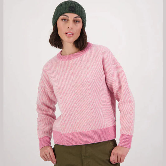 Swanndri Women's Raven Herringbone Knit Crew