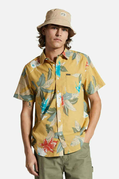 Brixton Men's Charter Charter Print S/S Shirt - Sunset Passion