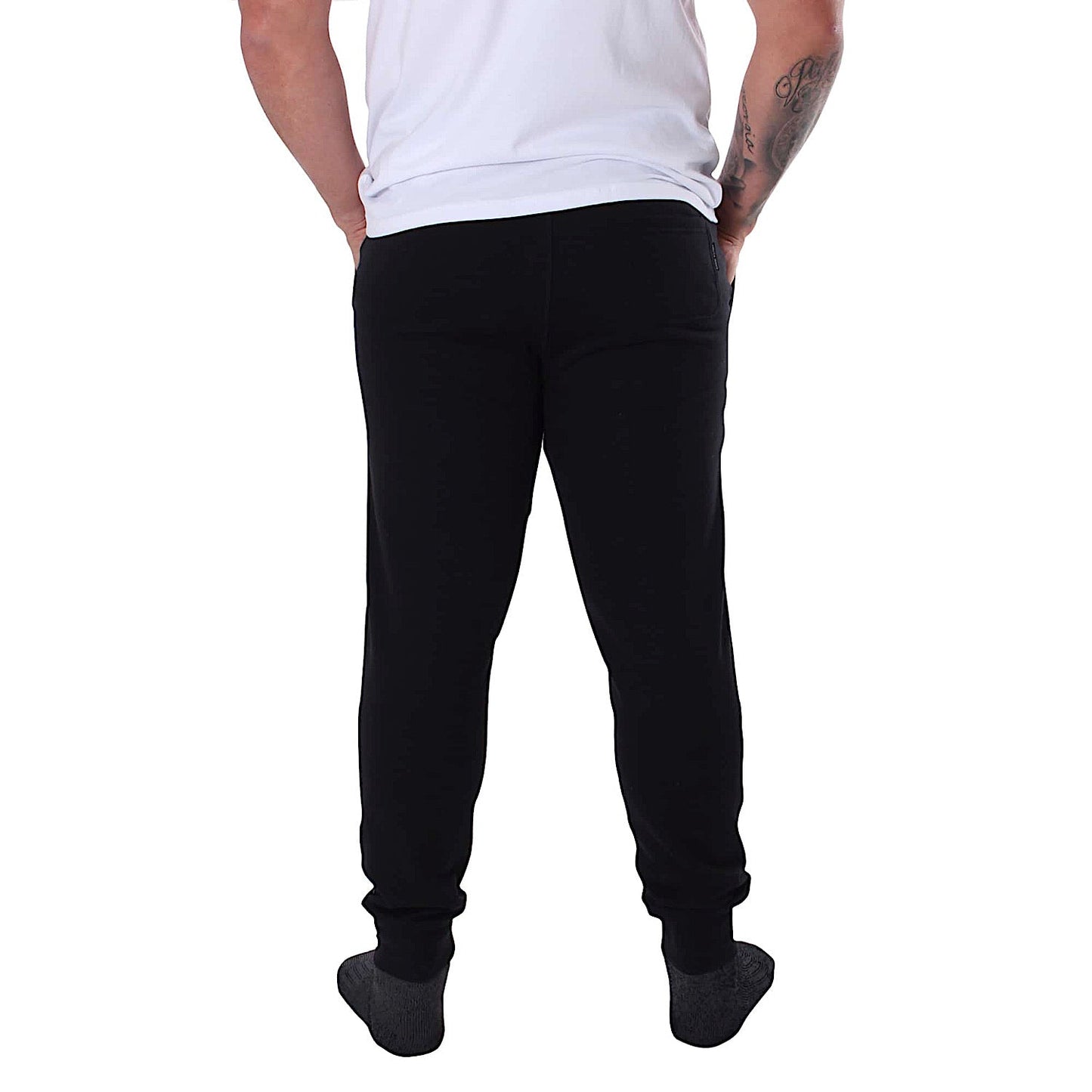 Ringers Western Texas Men's Trackpants - Black with White Print