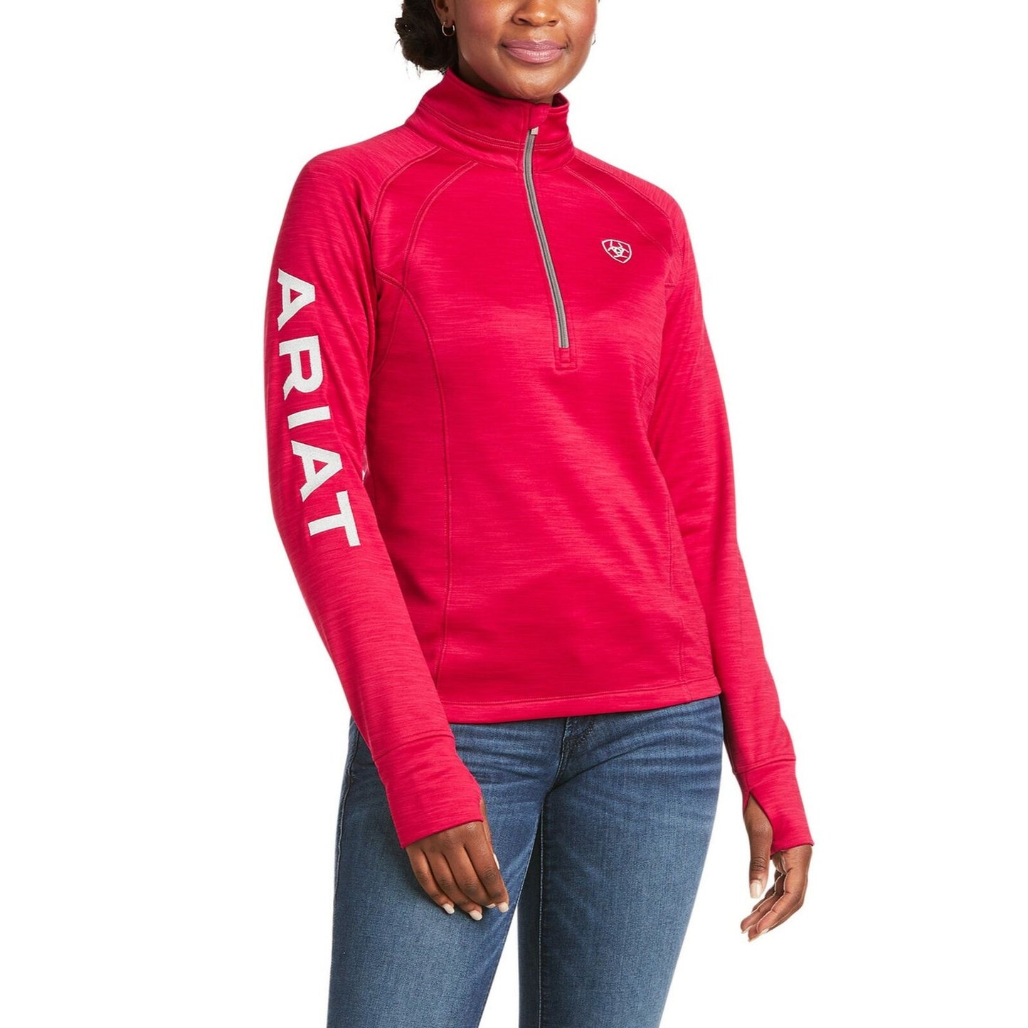 Ariat Women's TEK Team 1/2 Zip Sweatshirt - Persian Red