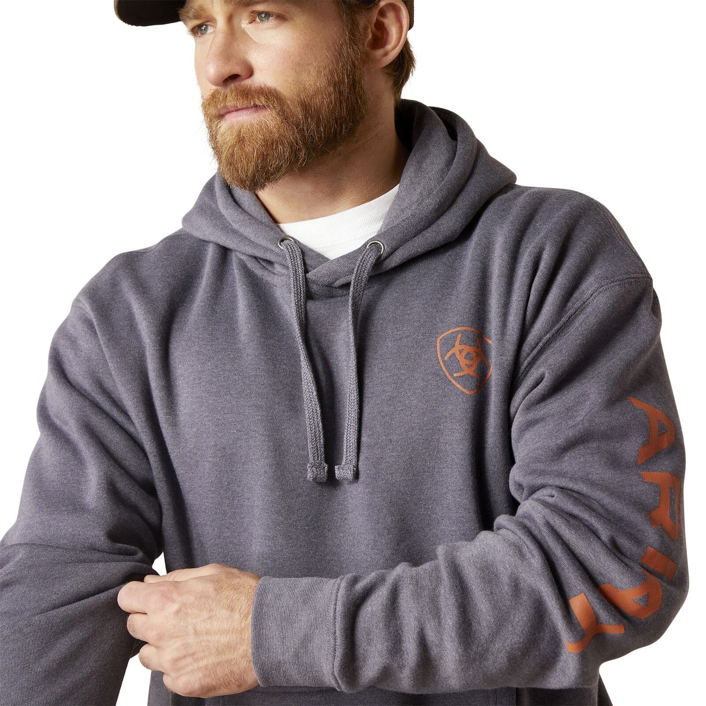 Ariat Men's Logo Hoodie (Odyssey Grey Heather)