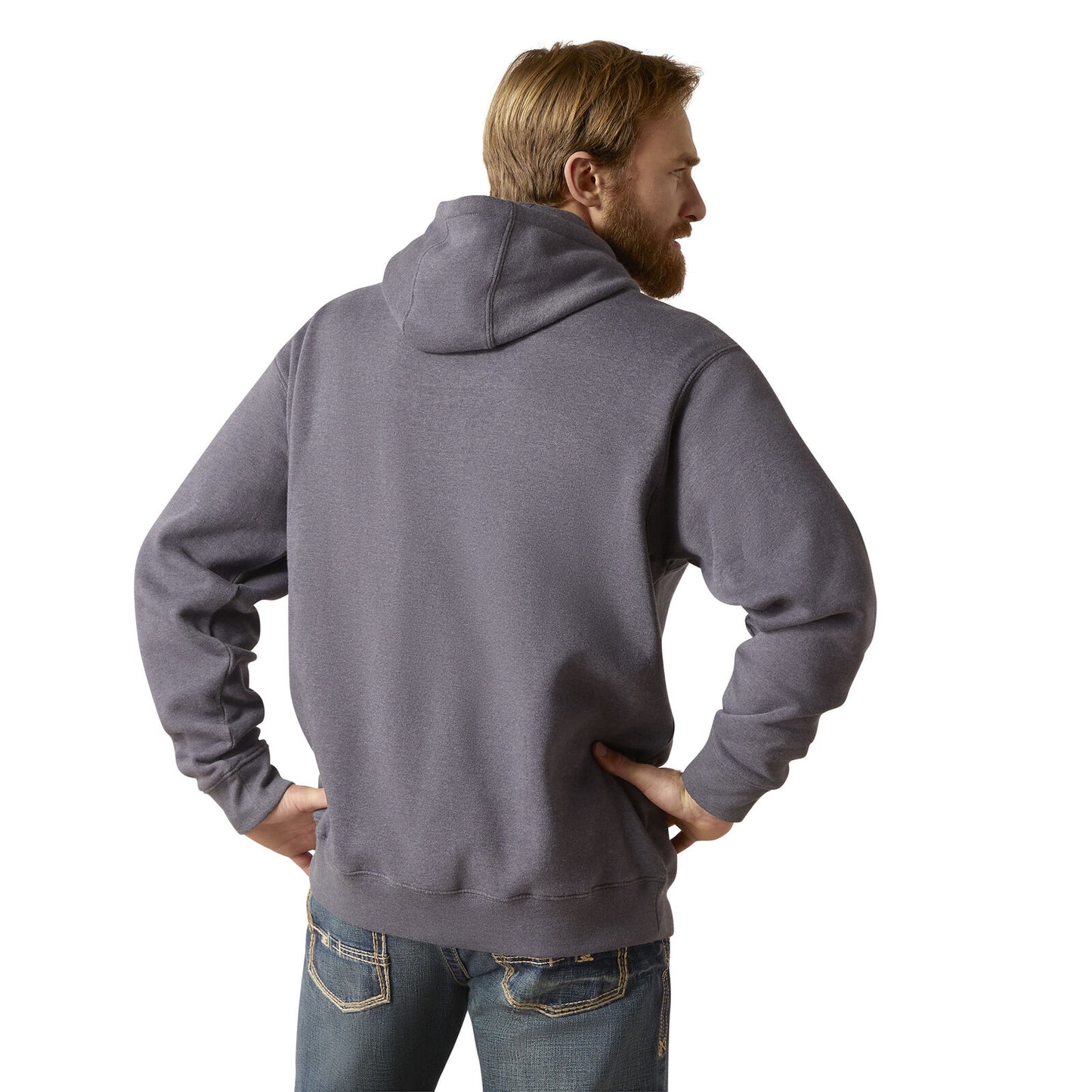 Ariat Men's Logo Hoodie (Odyssey Grey Heather)