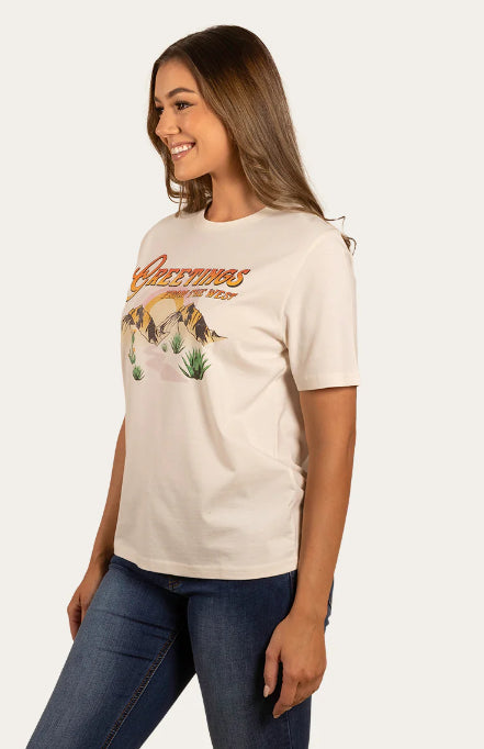 Ringers Western Vacay Women's Loose Fit T-Shirt - Off White