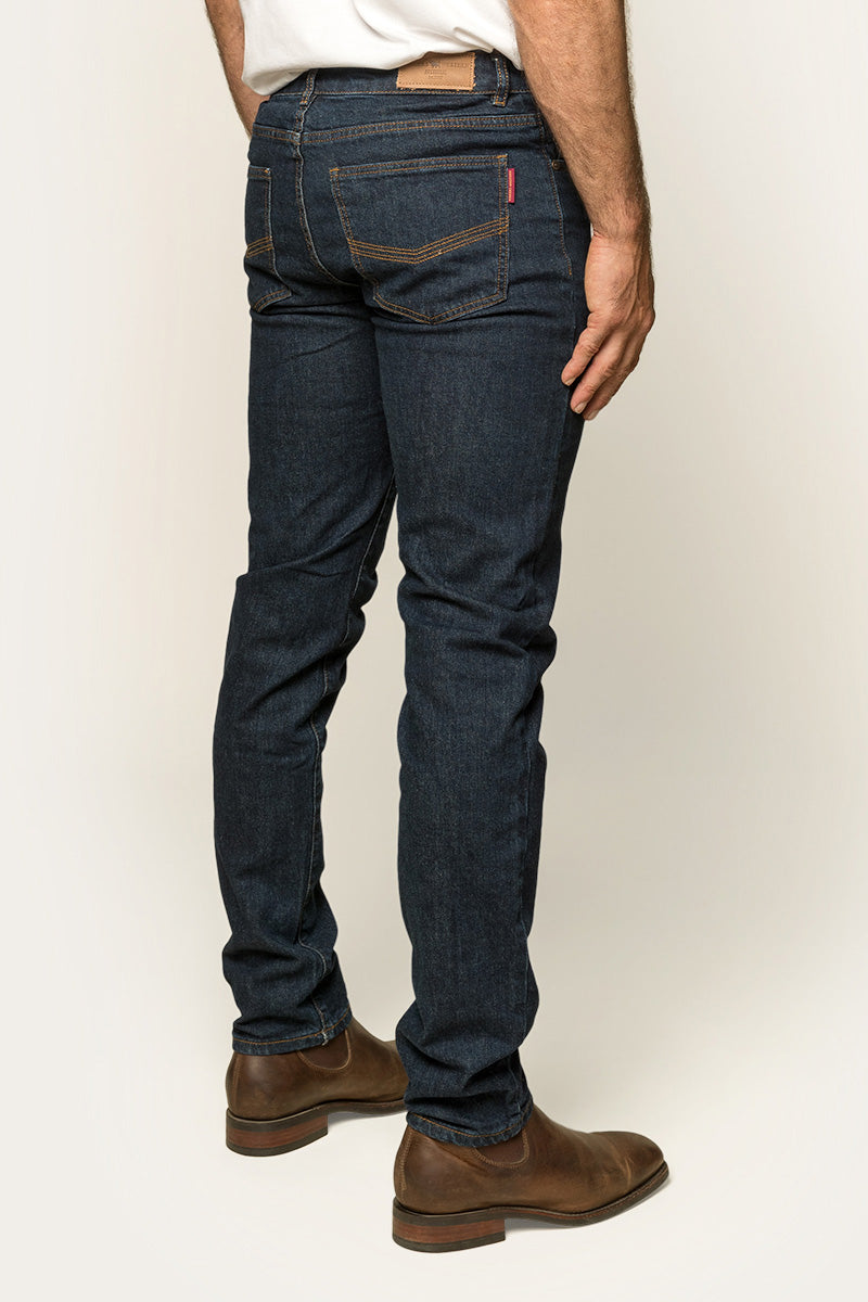 RINGERS BURKE MENS TAPERED SLIM LEG JEAN - DARK BLUE - 32LEG