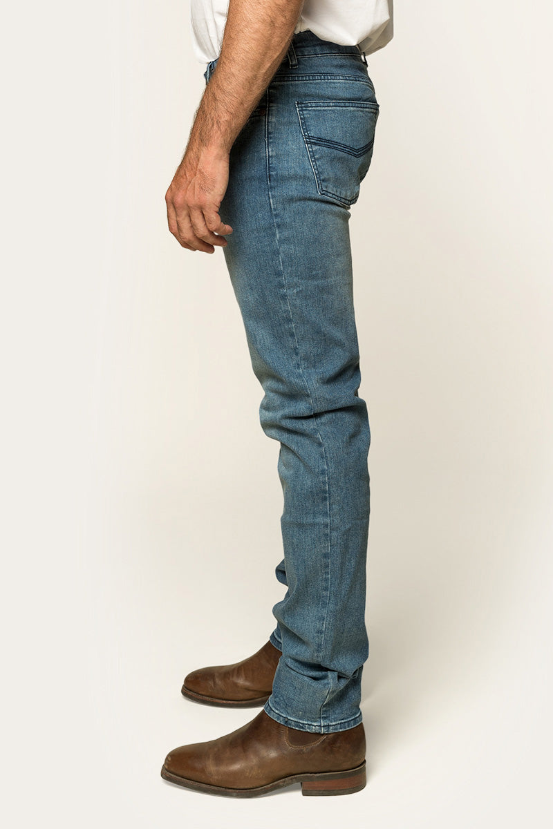 RINGERS BURKE MENS TAPERED SLIM LEG JEAN - LIGHT BLUE - 32LEG