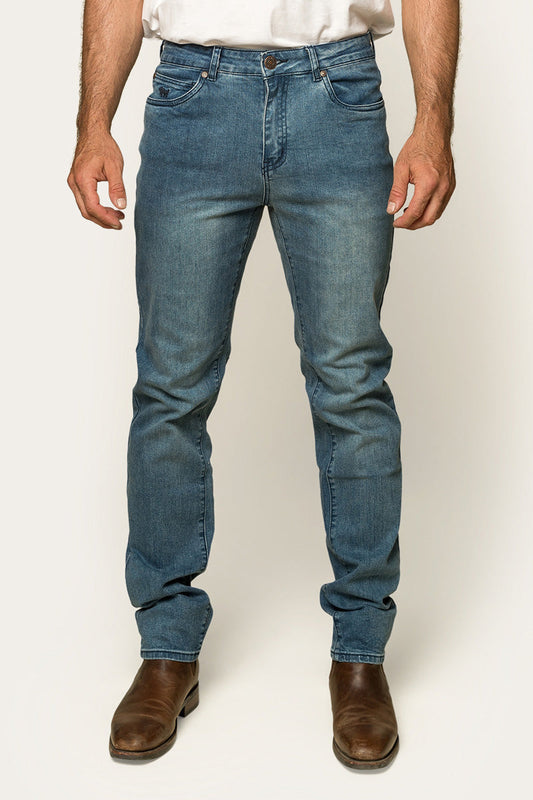 RINGERS BURKE MENS TAPERED SLIM LEG JEAN - LIGHT BLUE - 34LEG