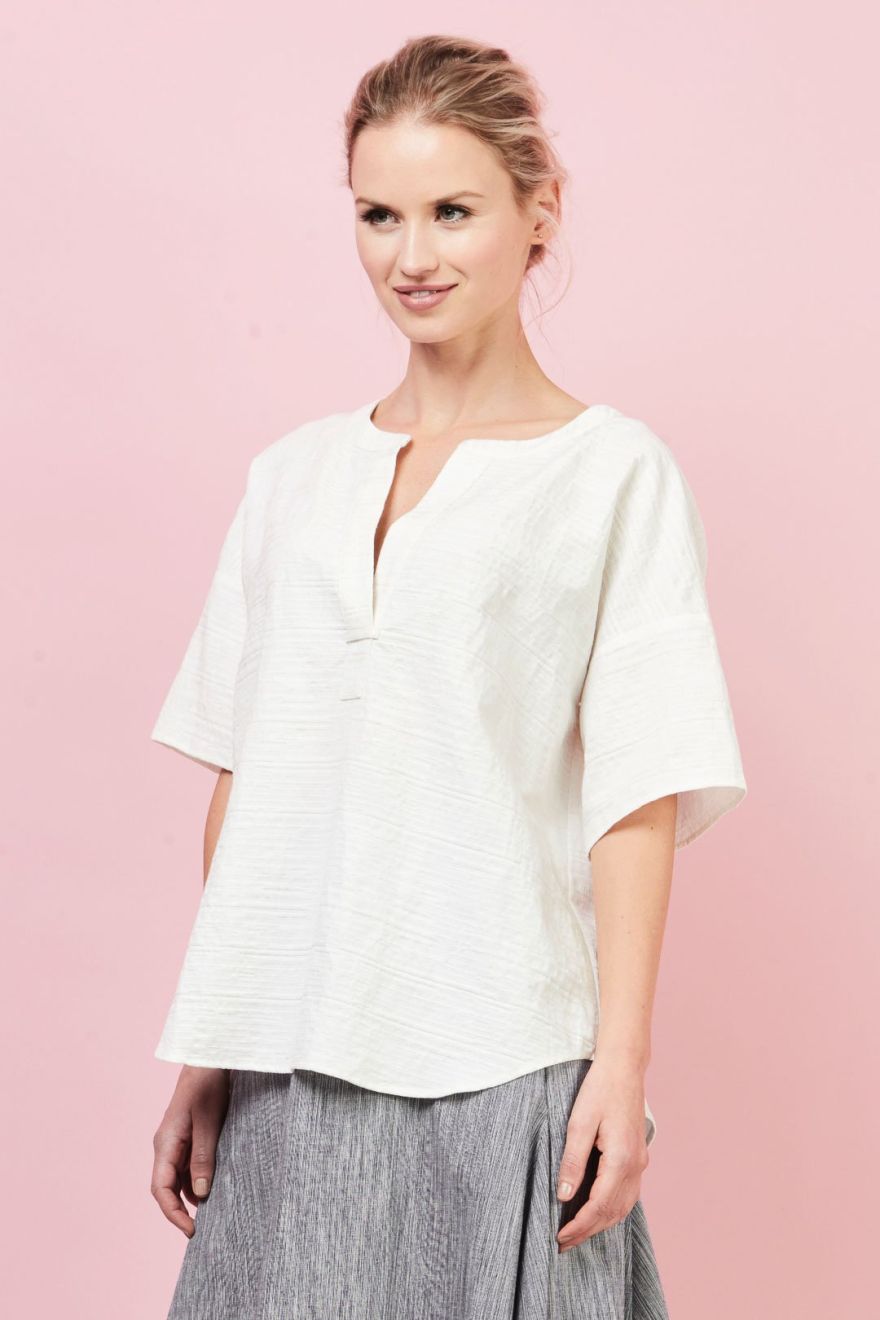 Saints the Label - Textural Top (White) H17120