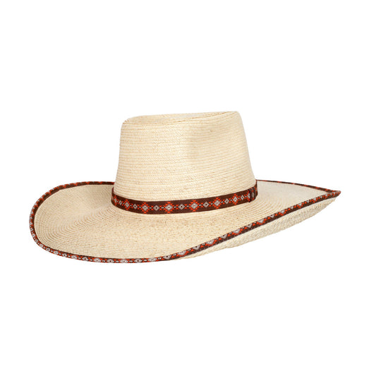 Sunbody Hats Ava Bound Edge Oak Hat (Jaffa Aztec)