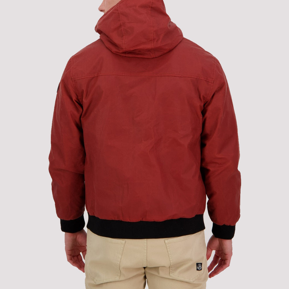 Swanndri Mens Moreton Oilskin Hoodie (Terracota)