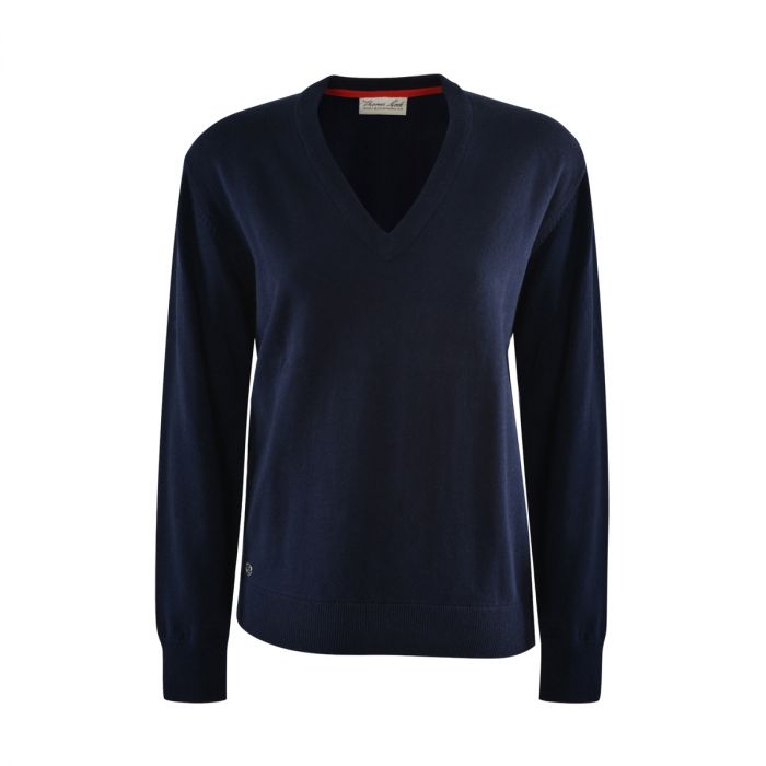 Thomas Cook V-Neck Cashmere Blend Jumper - SALE