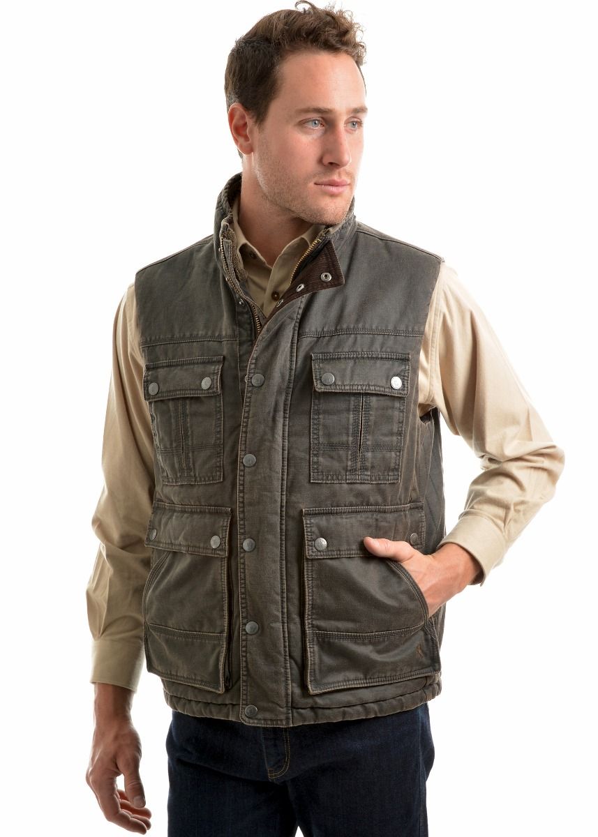 Thomas Cook Men's Barooga Faux oilskin Vest