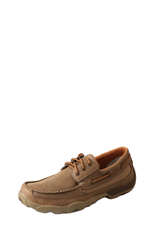 TWIISTED X MENS DRIVING MOCS BOAT SHOE LACE UP