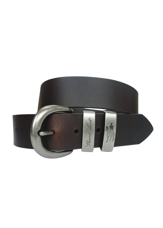 THOMAS COOK SILVER TWIN KEEPER BELT (CHOCOLATE)