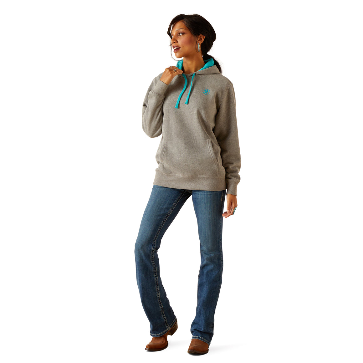 Ariat Women's Equipment Hoodie - Heather Grey (10048637)