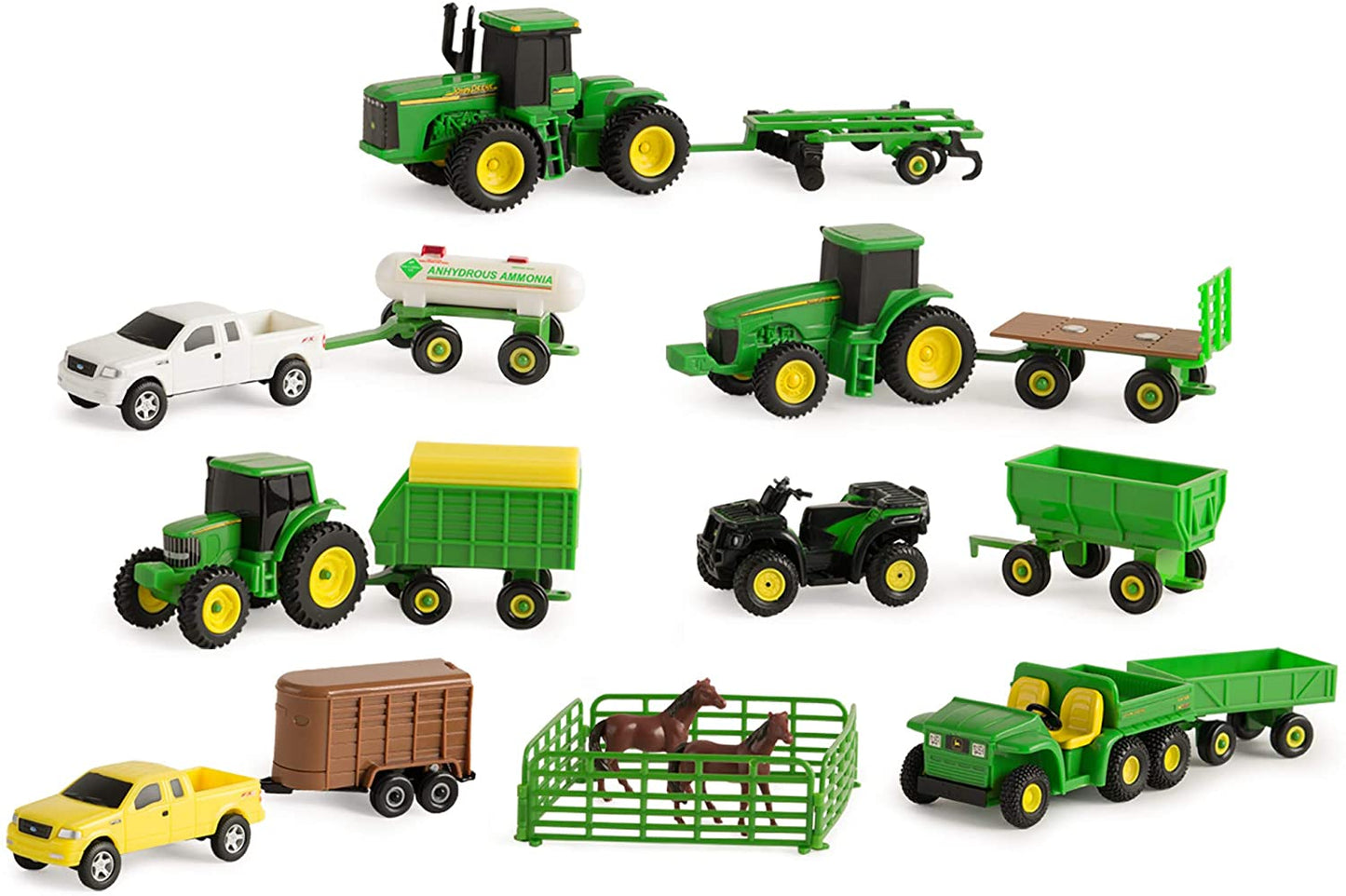 John Deere 1:64 Farm Toy Vehicle Value Set