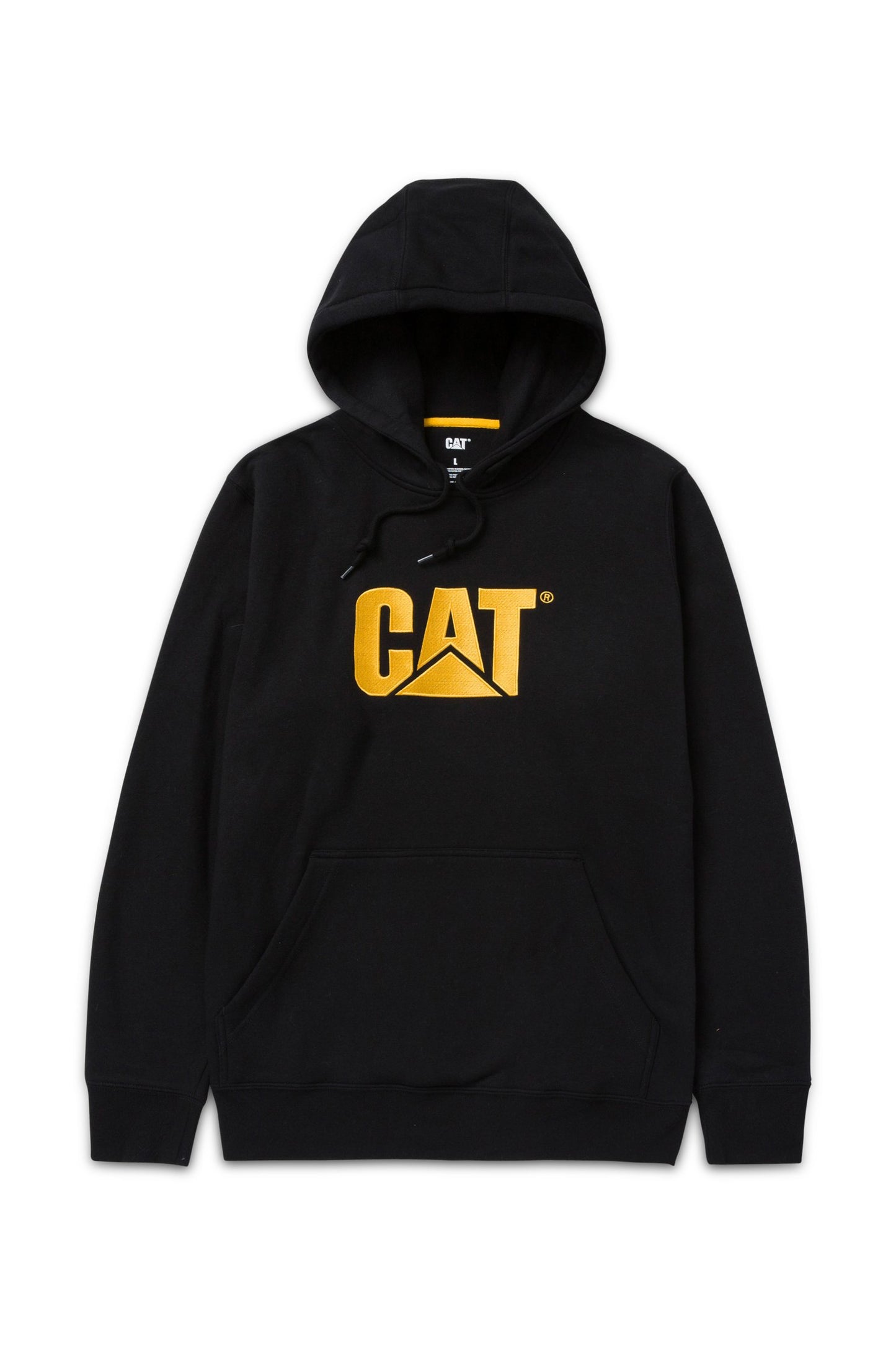 CAT TRADEMARK BANNER HOODED SWEATSHIRT (BLACK)