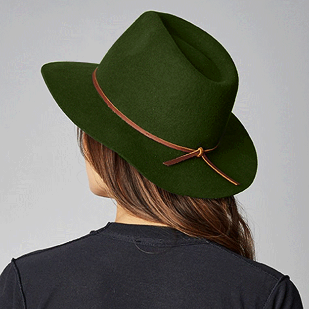 Brixton Wesley Weather Guard Packable Fedora - Light Moss