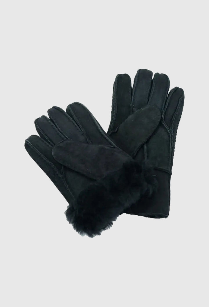 WINDWARD ADULTS DOUBLE FACE SHEEPSKIN GLOVES_Black