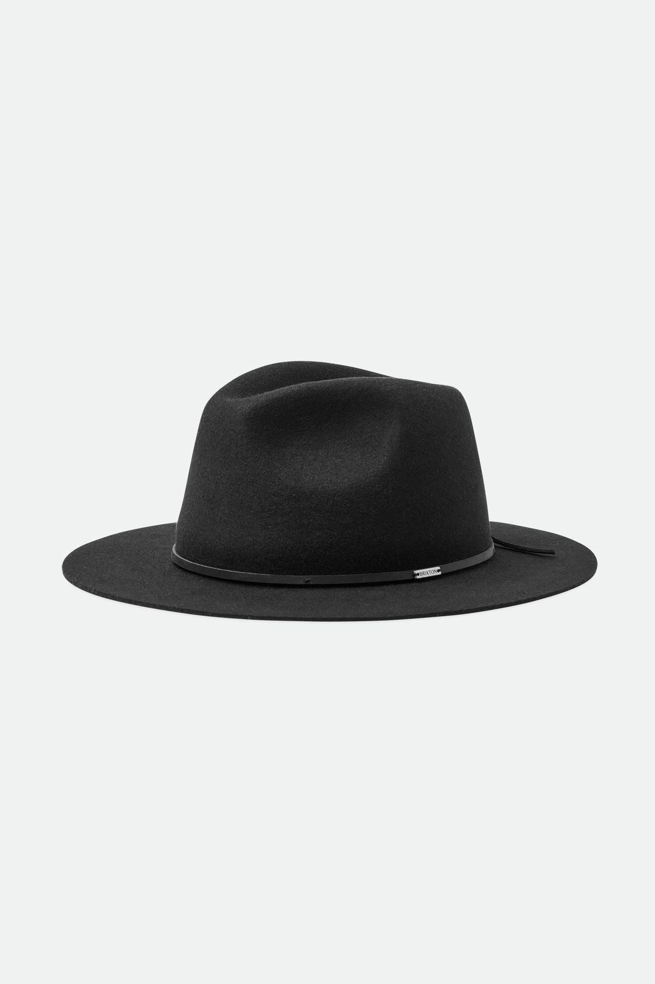 Brixton Wesley Floppy Fedora Hat - Black