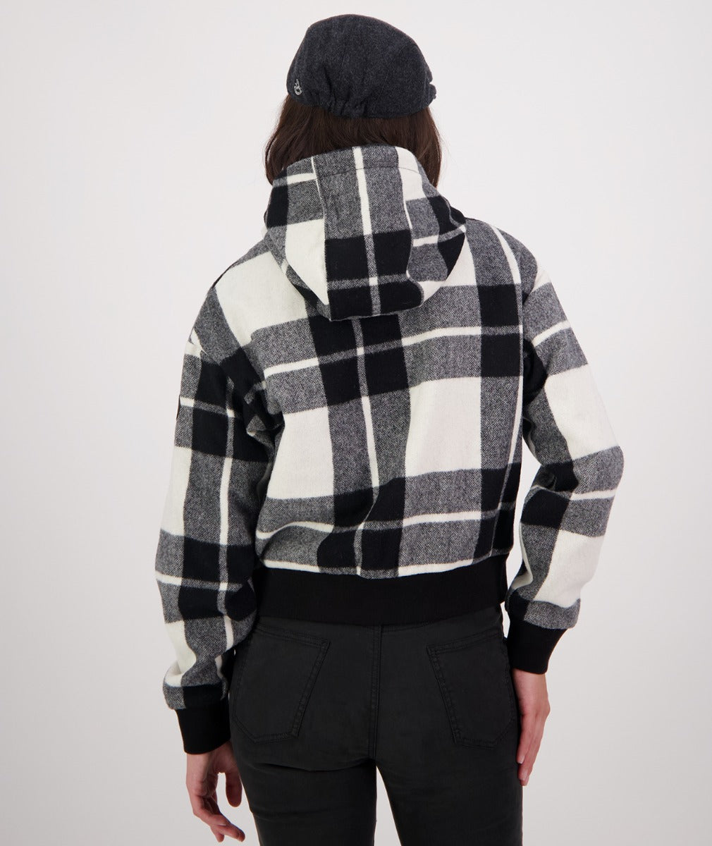 Swanndri Women's Kentwood Cropped Hoodie - Chester Check