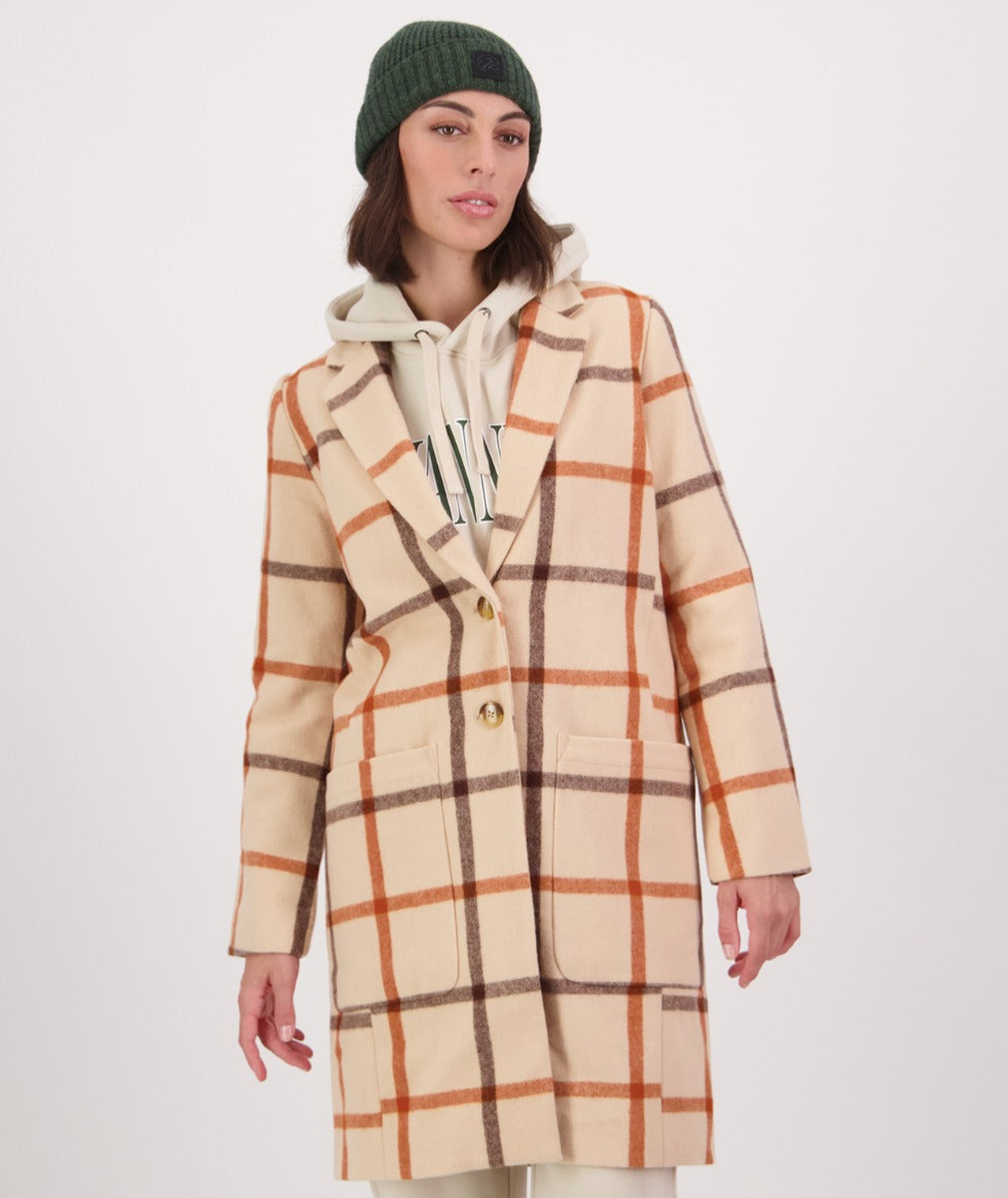 Swanndri Women's Monarch Wool Car Coat - Vintage Check