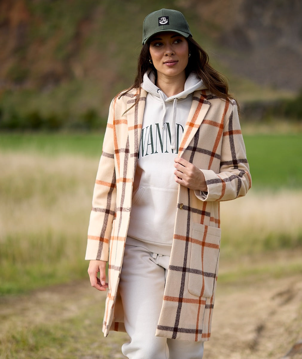 Swanndri Women's Monarch Wool Car Coat - Vintage Check