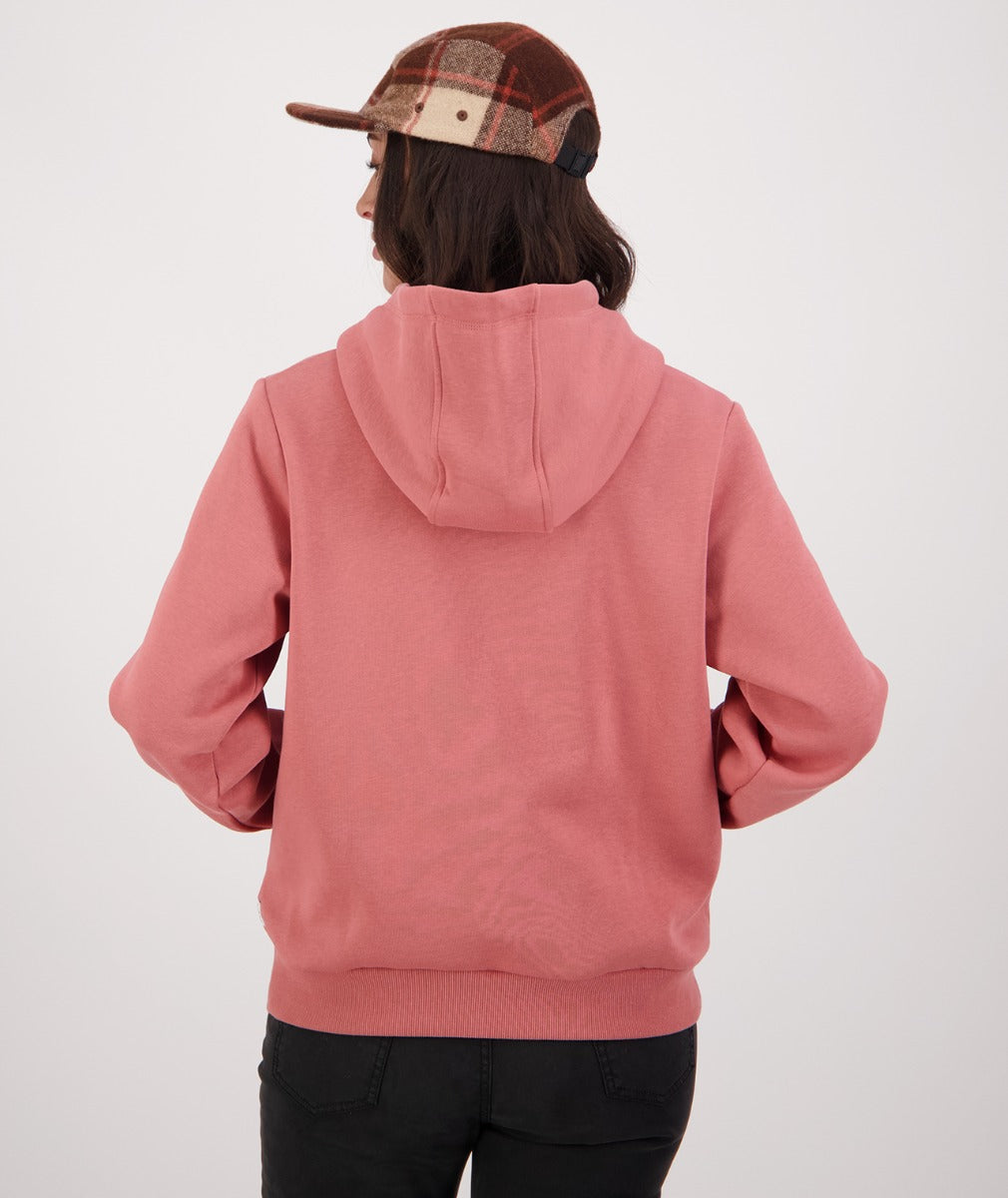 Swanndri Women's Original Printed Hoodie - Dusty Rose / Sandshell