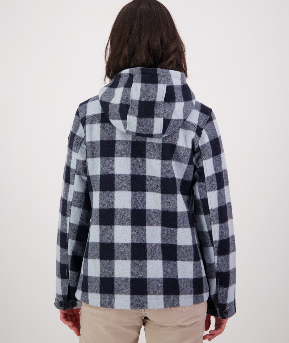 Swanndri Women's Seattle V2 Wool Hoodie_Misty Check