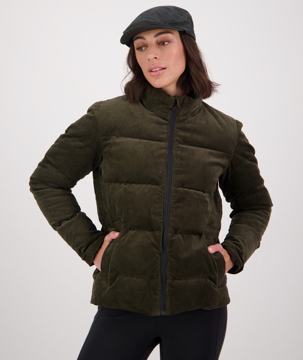 Swanndri Women's Summit Corduroy Insulated Jacket - Olive