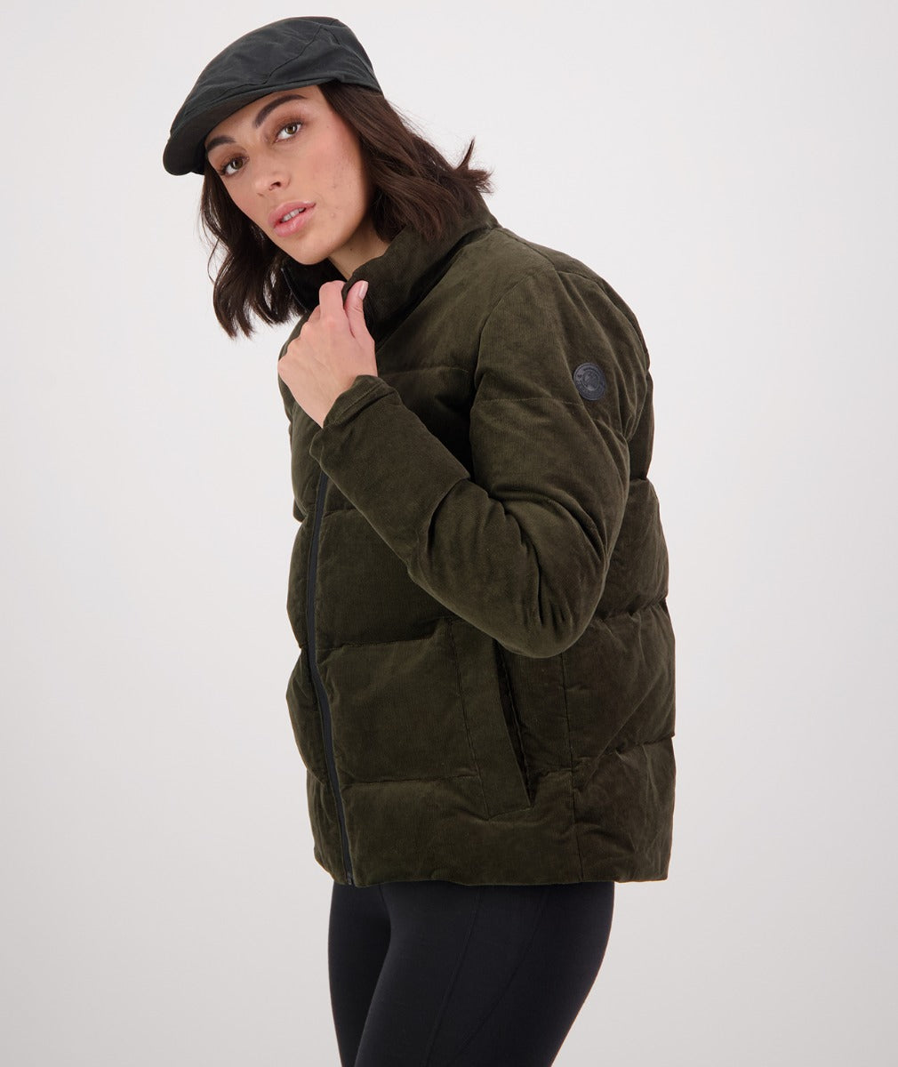 Swanndri Women's Summit Corduroy Insulated Jacket - Olive