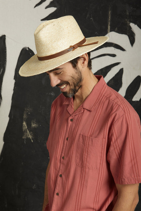 Brixton Field Poper Straw Hat (Natural/Brown)