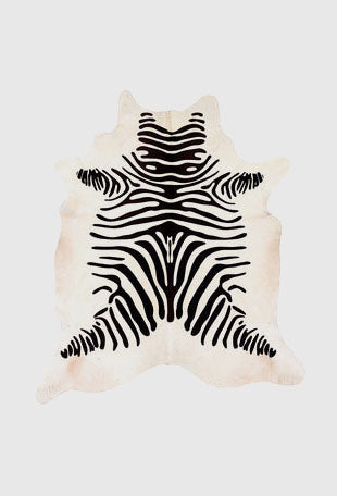 Zebra Printed Cowhide - CLEARANCE